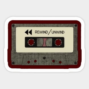 Analog Music (Black-Cream Cassette Tape) Sticker